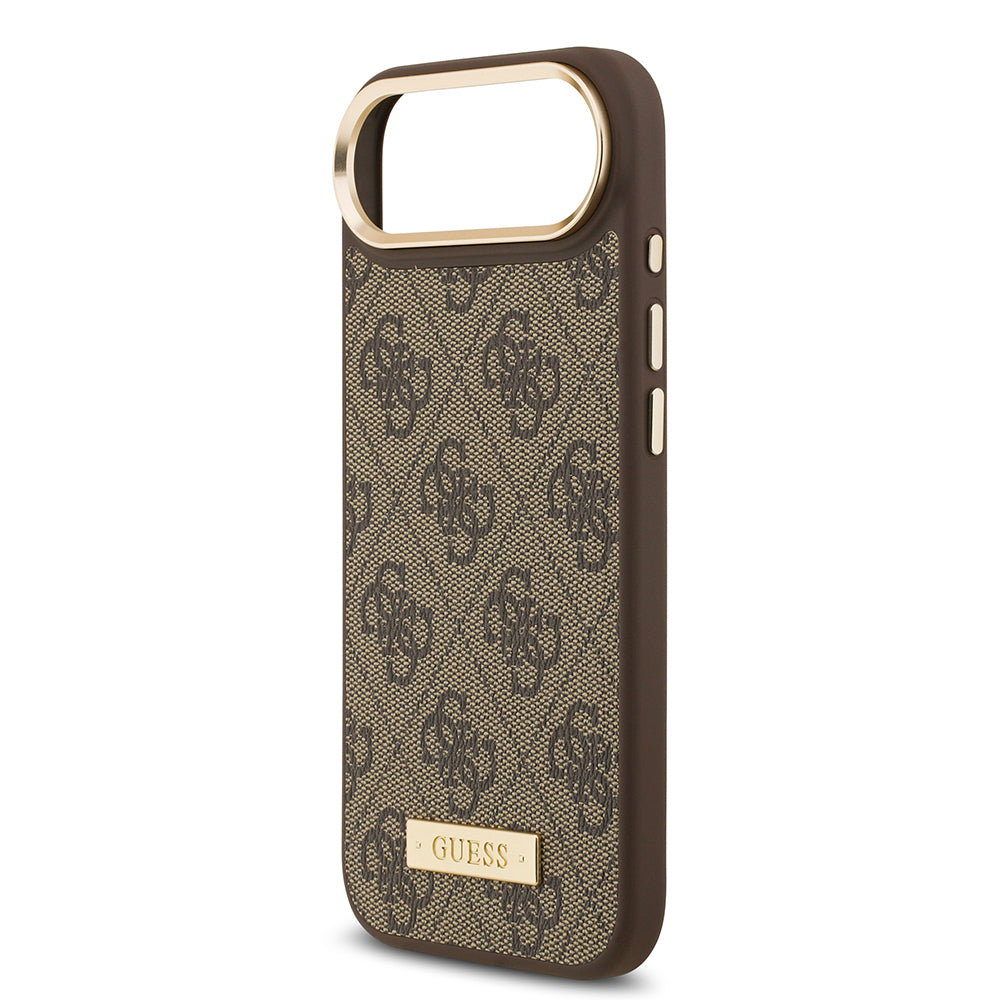 Guess iPhone 17 Air Orjinal Lisanslı M-safe Şarj Özellikli 4G Desenli PU Metal Plaka Klasik Logolu Kılıf Guess iPhone 17 Air Orjinal Lisanslı M-safe Şarj Özellikli 4G Desenli PU Metal Plaka Klasik Logolu Kılıf